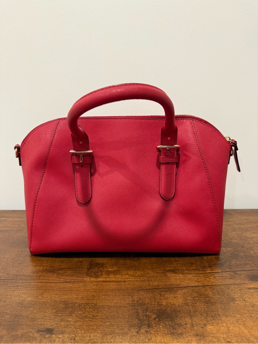Kate Spade Cove Street Pillbox Red Leather Pippa Satchel Purse Handbag - Picture 4 of 11